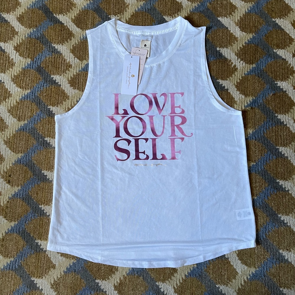 Spiritual gangster L muscle tank in white